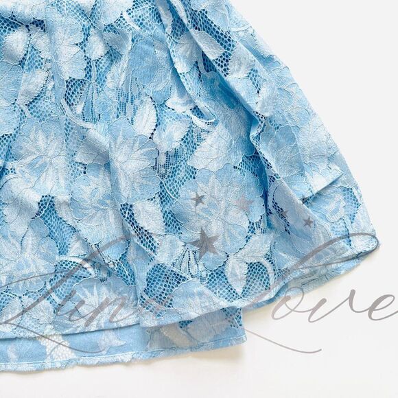 FOR LOVE & LEMONS Kate Mini Floral Dress in Blue NWT - Picture 5 of 10